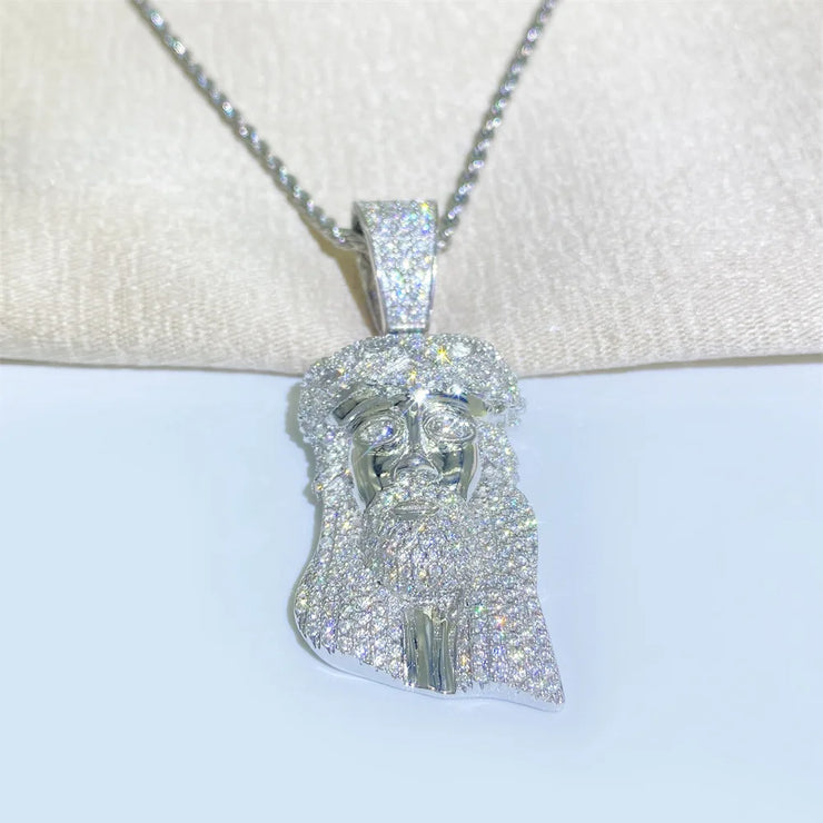 925 sterling silver VVS1 moissanite jesus piece pendant™