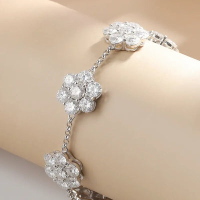 https://javiergems.com/products/925-sterling-silver-vvs1-moissanite-7-stones-flower-bracelet™
