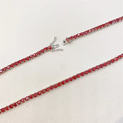925 sterling silver VVS1 red moissanite tennis chain™
