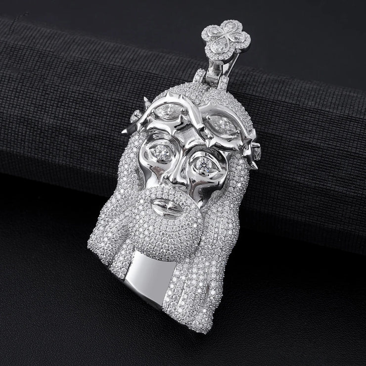925 sterling silver VVS1 moissanite big jesus piece pendant™
