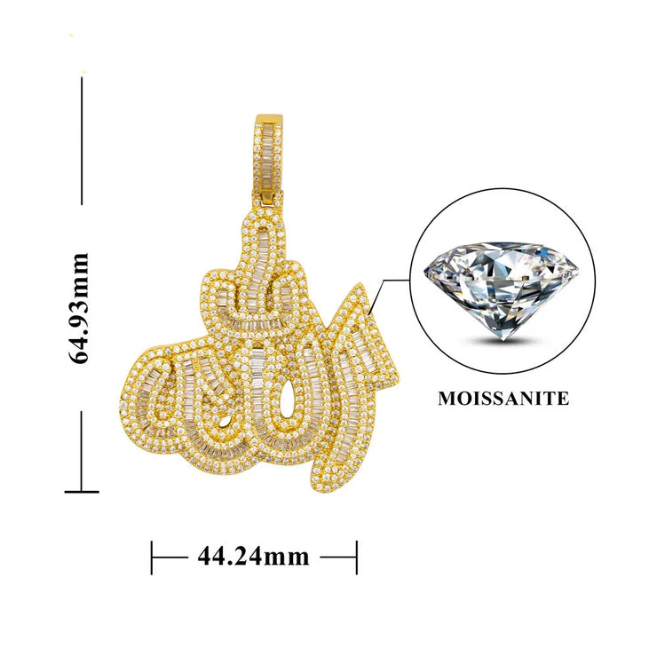 https://javiergems.com/products/925-sterling-silver-vvs1-moissanite-baguette-cut-allah-symbole-pendant™